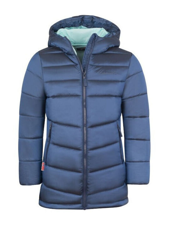 Wasserdichtes Kinder Gestepptes Jacke Winddichte mit Kapuze Blau