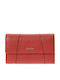 Large Leather Women's Wallet Classic with RFID Orange