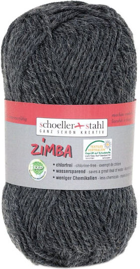 Fir De Tricotat Din Lână 80% Aspect Rustic Pentru Tricotat Croșetat Grosime Medie 50g 87m Zimba Fix Scholler Antracit 90138-01
