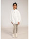 Set pentru copii cu pantaloni Iarnă 2buc White-beige