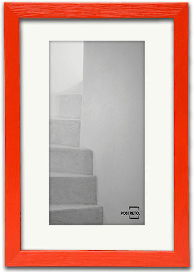 Wooden Photo Frame with Red Frame
