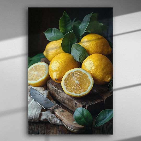Frische Vitalität Zitronen – Gemälde Segeltuch 67 x 45cm