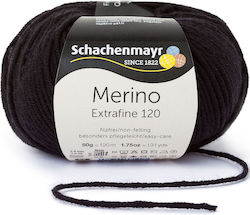 Schachenmayr Merino Extrafine 120 Μάλλινο Μαύρο...