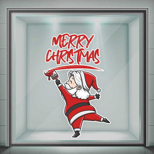 Αυτοκόλλητο Santa Claus Paint Merry Christmas 85x130