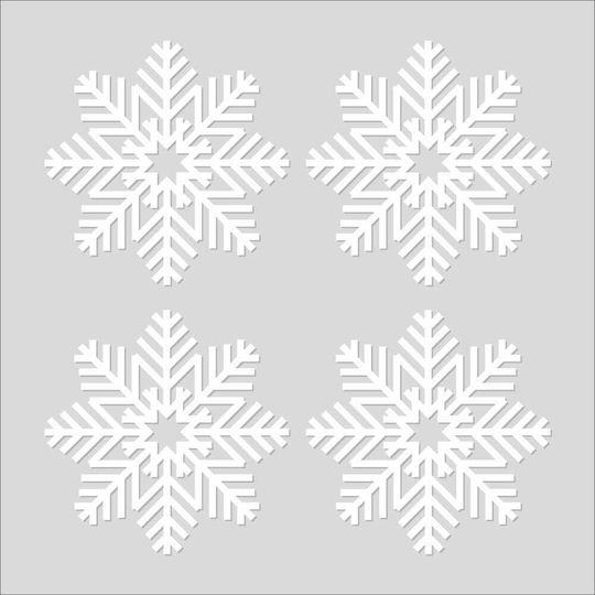 Weihnachtsaufkleber Schneeflocke 18x18 9 Stück Gelb