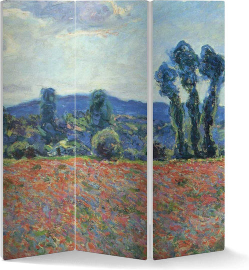 Oscar Claude Monet Το Λιβάδι Με Τις Παπαρούνες! Διακοσμητικό Παραβάν από Καμβά με 2 Φύλλα 80x180cm
