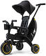 Doona Tricicletă pentru copii Liki Trike Pliabil, Transformabil cu Mâner Parental & Cort pentru 10+ luni Midnight