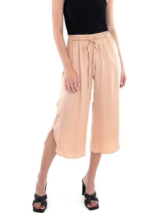Athina Klo Women's Fabric Capri Trousers Orange