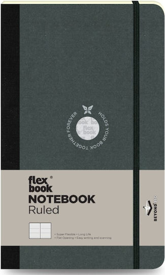 The Writing Fields FlexBook Σημειωματάριο 98 Φύλλων Ριγέ Γκρι