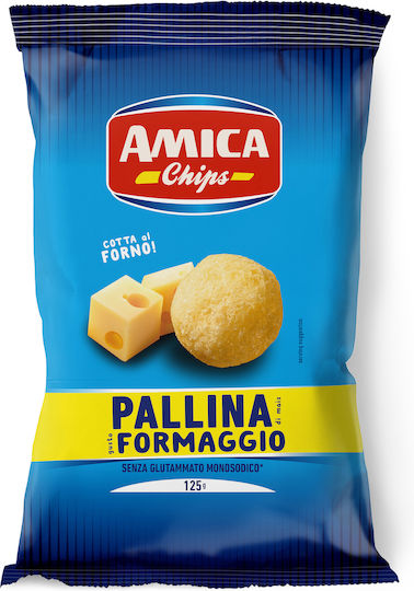 Pallina Formaggio 50g Σνακ Καλαμποκιού Σχήμα Μπαλίτσας Γεύση Τυρί