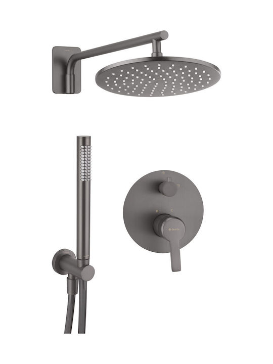 Deante Built-in Mixer, Hand Shower & Shower Head Set for Shower Bronze 5908212096604