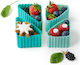 Lekkabox Bento Cups 4 Set Lekkabox Triangle Cups Ocean