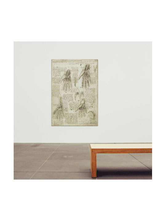 Καμβάς Leonardo Da Vinci Οστά Οι Μύες Οι Τένοντες Του Χεριού 89χ127