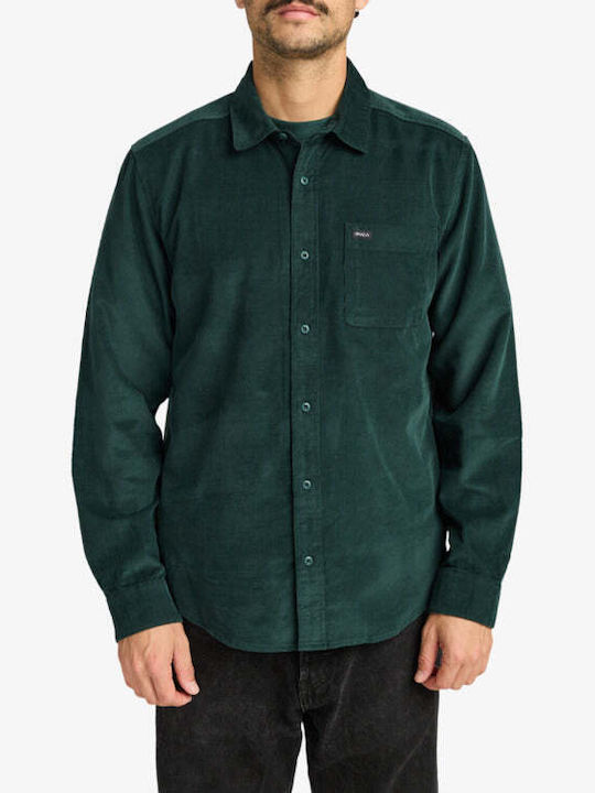 RVCA Long-sleeved Corduroy Shirt Hunter Green