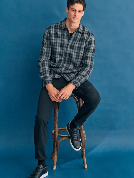 Long-sleeved Flannel Shirt Checked Plaid