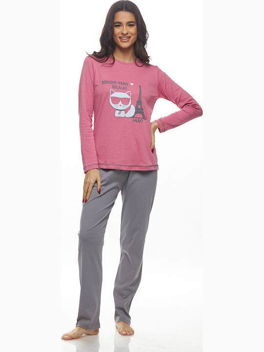 Galaxy Winter Women's Pyjama Set Pink