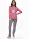 Galaxy Winter Women's Pyjama Set Pink