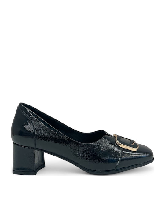 Pumps mit Chunky mittelhohem Absatz Schwarz