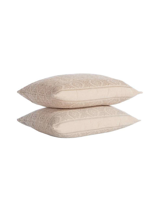 Nef-Nef Homeware Μαξιλάρι Καναπέ Jeneria από 100% Βαμβάκι Beige 40x45εκ.