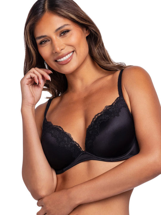Plunge Push Up Plunge Bra Black