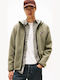 Men's Cardigan with Hood Light Green