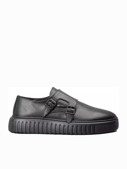 Leder Herren Freizeitschuhe Schwarz
