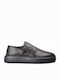Leder Herren Freizeitschuhe Schwarz