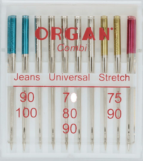 10 Organ Combi Nadeln Box Enthält Jeans Universelle Super Stretch Nadeln Ac130/705h System