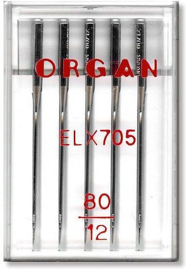 5 Ace Organ Elx705 Cromate Pentru Overlock Serger Mărimea Acului 80