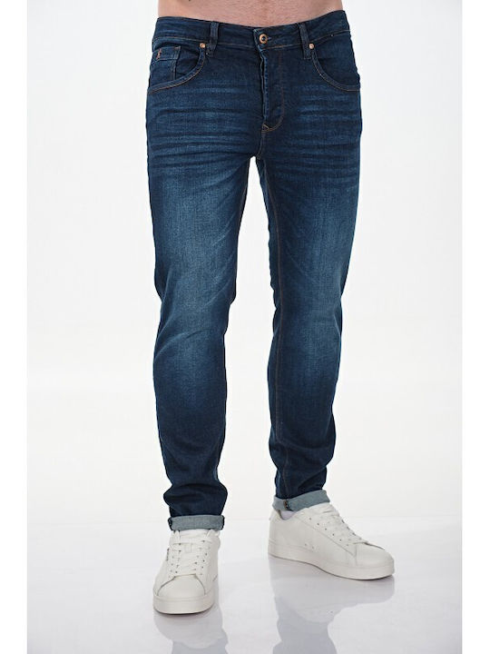 Ανδρικό Παντελόνι Τζιν με Slim Εφαρμογή Dark Denim