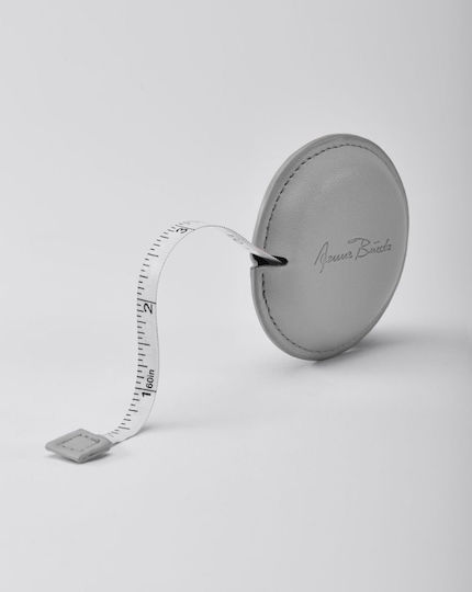 Collector's Measuring Tape Leather Light Gray Burda Style