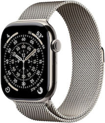 Apple Watch Series 11 42мм Natural Titanium Case with Natural Milanese Loop
