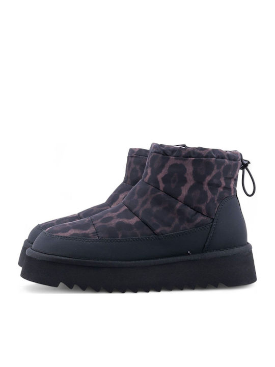 Γυναικεία Μποτάκια Black/Leopard