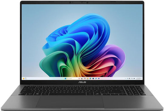 Asus Vivobook S16 16" IPS OLED FHD+ (Snapdragon-X X1-26-100/16GB/1TB SSD/W11 Startseite) Matte Gray (US Tastatur)