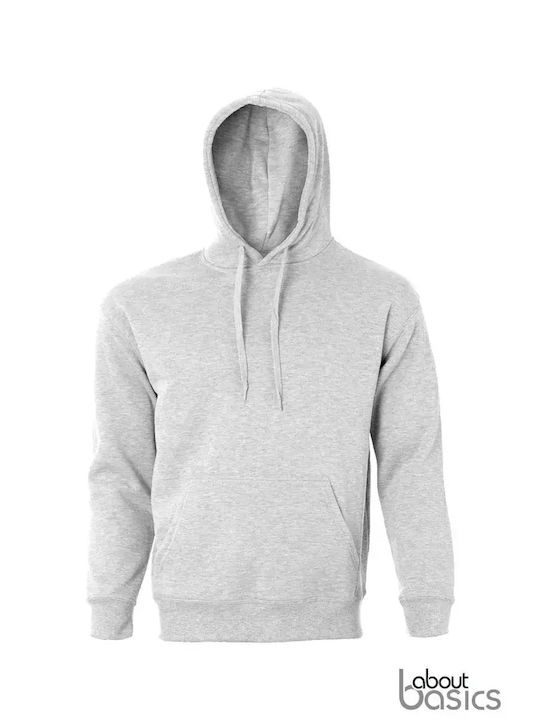 About Basics Ανδρικό Διαφημιστικό Φούτερ Μακρυμάνικο Grey Melange