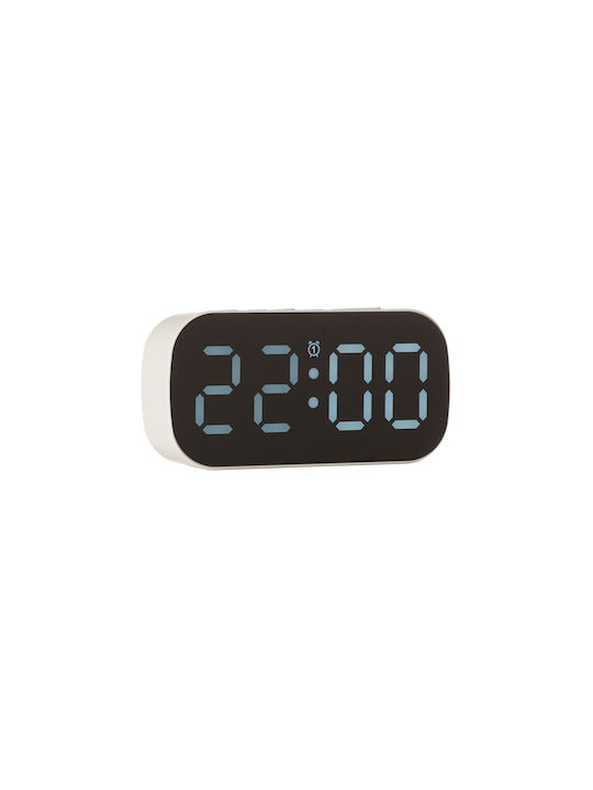 Osio Tabletop Digital LED Clock with Alarm Clock White OCA-3015B