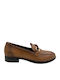 Leather Women's Moccasins in Tabac Brown Color