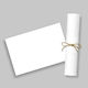 Baptism Invitation Roses Horizontal Parchment 13x18