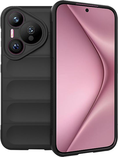 Umschlag Rückseite Silikon Schwarz (Huawei Pura 70)