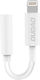 Dudao Convertor Lightning masculin în Lightning feminin Alb 1buc