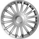 AMiO Car Hubcap Set Crystal 14" 4pcs Silver