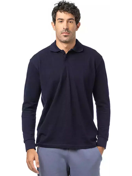 Bodymove Polo Μπλούζα Μακρυμάνικη Μπλε