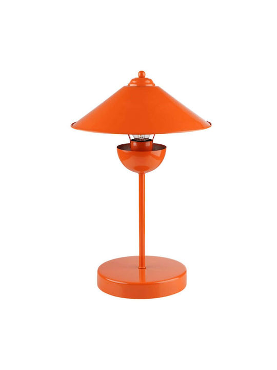 Opviq Table Lamp for Socket E27 with Orange Shade and Base