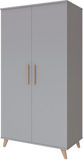 Two Door Wardrobe Gray 96x57x190cm
