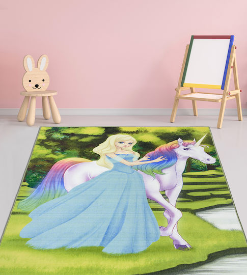 Παιδικό Χαλί Playroom Πριγκίπισσα Μπλε 120x160