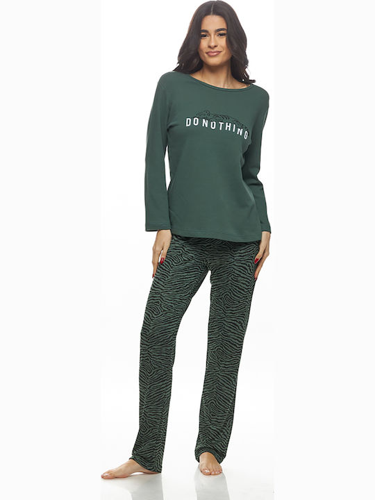 Galaxy Winter Women's Pyjama Set Khaki