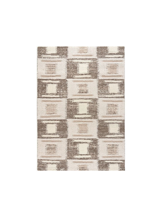 Beauty Home Rectangular Beige Living Room Rug 133x190cm 9658-133X190