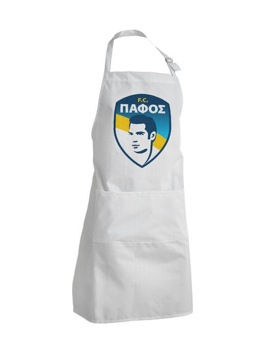 Koupakoupa Πάφος Fc Ποδιά Κουζίνας Λευκή 22x40cm KP_31442_apron-bbq-adult