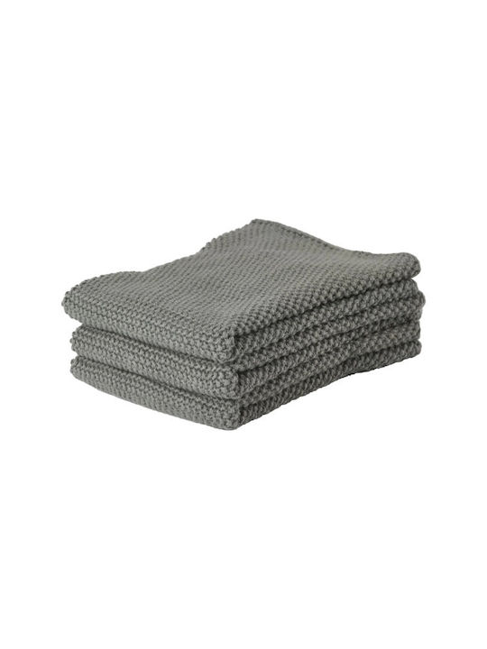Zone Denmark Towel from 100% Cotton in Green Color 27x27cm 3pcs