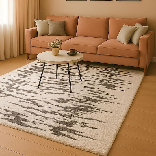 Beauty Home Puffy Art 9659 Σετ Χαλιά Κρεβατοκάμαρας Γκρι 9659-ΣΕΤ 3τμχ
